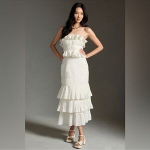 white strapless dress- size small but fits like medium